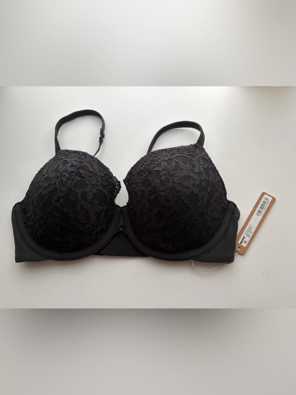 SKIMS Black Lace Push-Up Bra - Women's Intimates